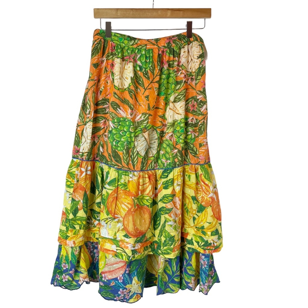 FARM Rio Caipirinha Tiered Cotton Midi Skirt Small
Style Number: 300657 - Picture 7 of 12